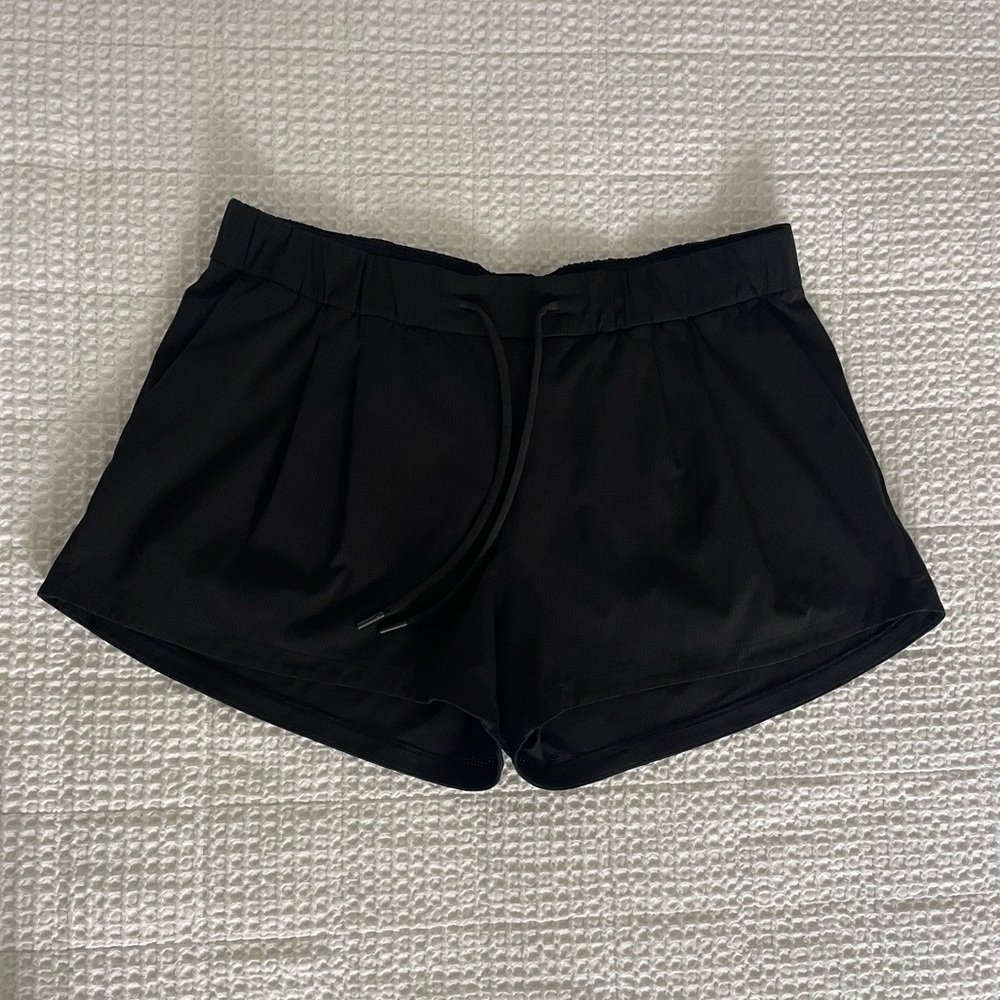 Lululemon Athletica Black Textured Athletic Shorts